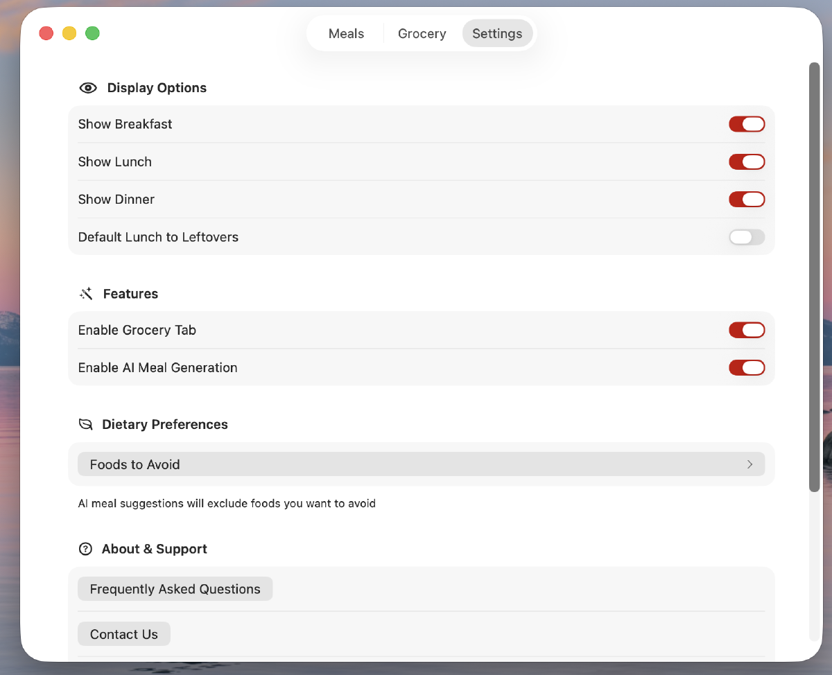 Meal37 App Screenshot